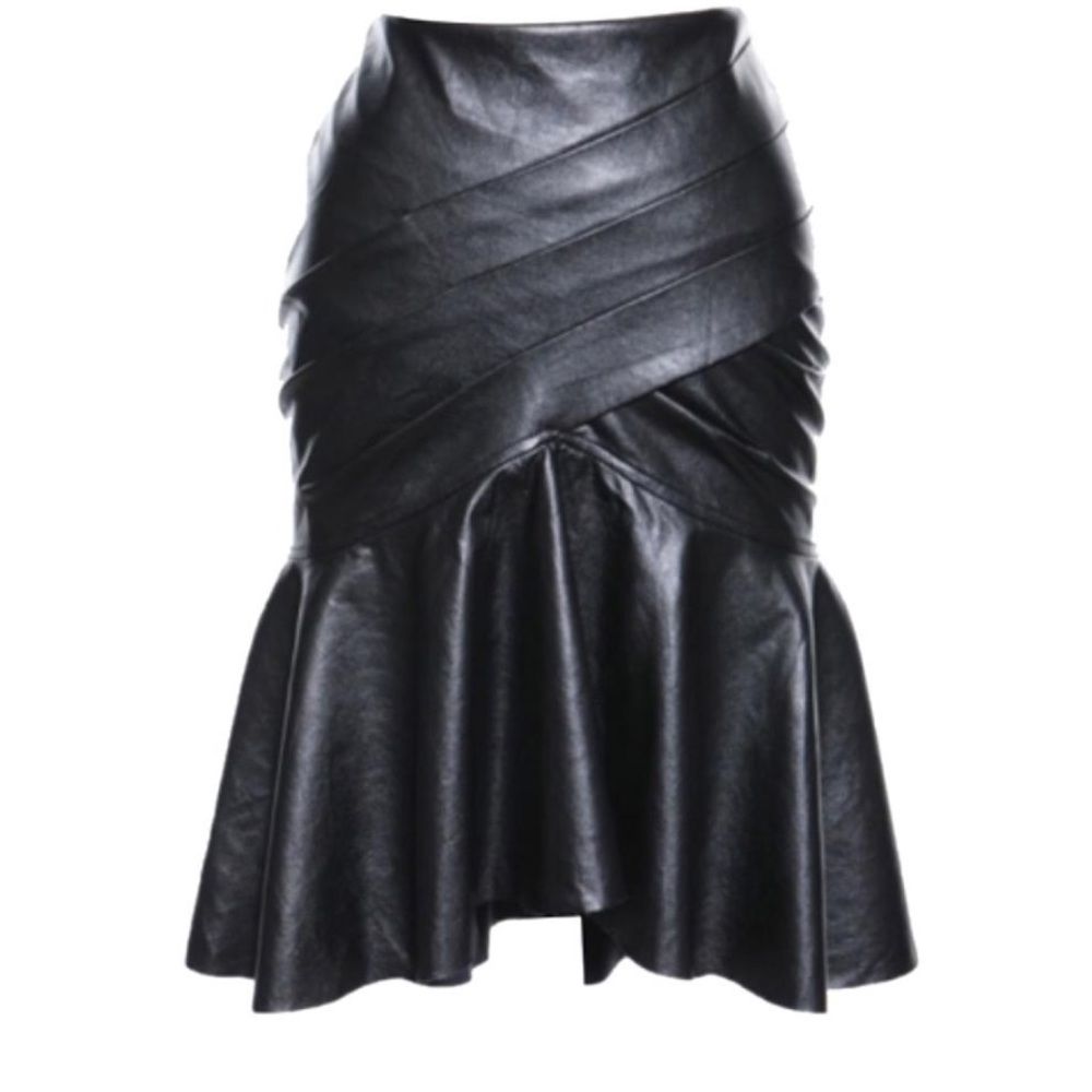 Balmain Inspired Leatherette Skirt - Picture 1 of 2